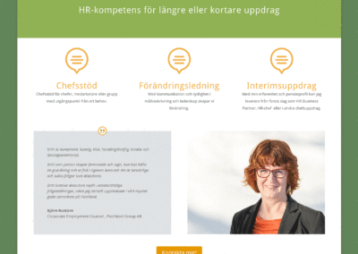 Webbsida för BIM HR-konsult