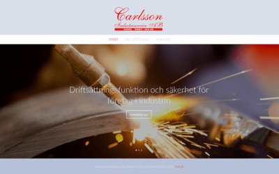 Sjösättning av ny webbsida för Carlsson Industriservice