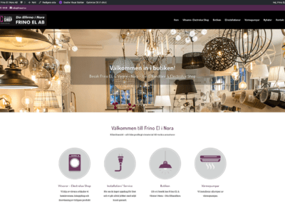 Webbsida och foto för Frino EL i Nora