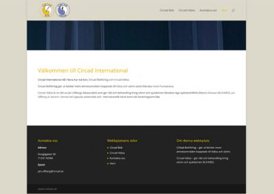 Webbsida för Circad International