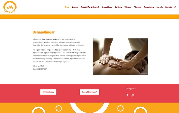 Webbsida för JAnaprapat