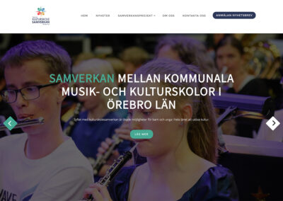 Webbsida för Kulturskolesamverkan i Örebro län