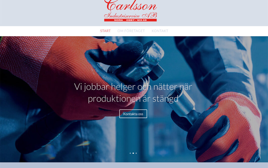 Webbsida industriföretag