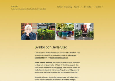 Redesign av Svalbo keramiks webbsida – 2021