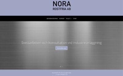 Webbsidan Nora Rostfria