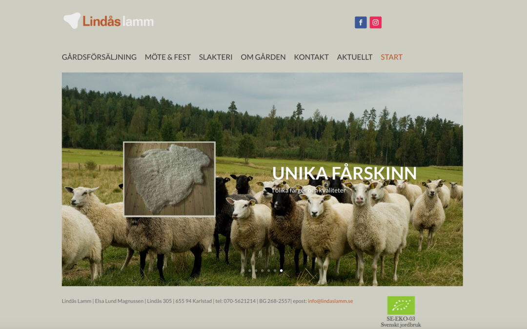 Ny webbsida i WordPress för Lindås Lamm – 2022