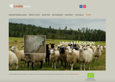 Ny webbsida i WordPress för Lindås Lamm – 2022