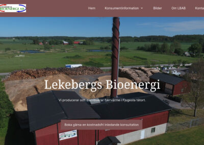 Webbsida Lekebergs Bioenergi – 2023