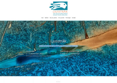 Webbsida för Ljusstråk – 2023