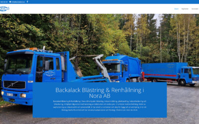 Webbsida för Backalack