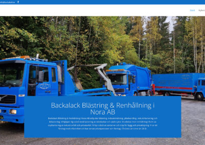 Webbsida för Backalack – 2023