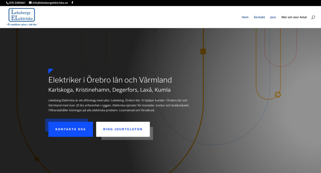 Webbsida för elfirma