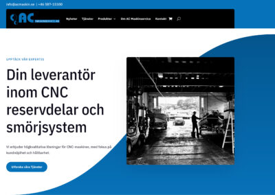 Webbsida för AC Maskin – 2026