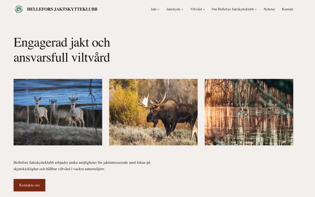 Webbsida för jaktskytteklubb