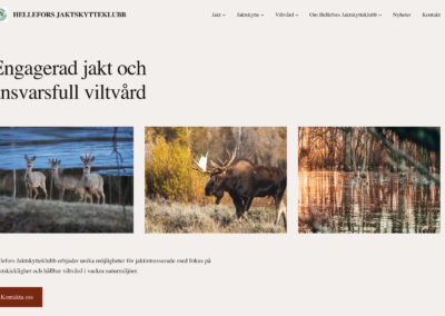 Webbsida för jaktskytteklubb – 2026